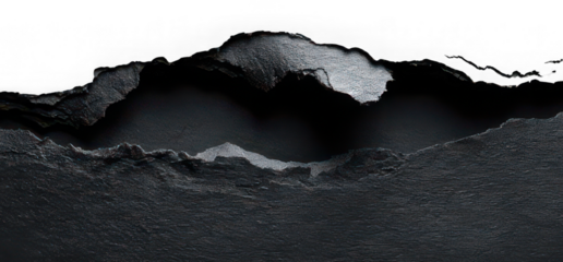 Torn paper edge rough texture transparency background jagged line isolated horizontal ripped shadow dramatic abstract creative design element moody