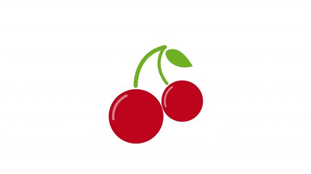 cherry with leaf