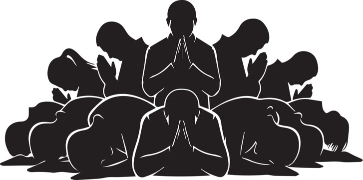 Group of people in prayer