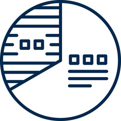 Pie Chart Icon for Data Analysis and Statistics