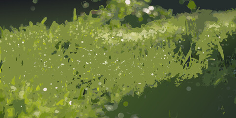 Abstract green foliage with blurred white specks a natural textured background © Rathindranath