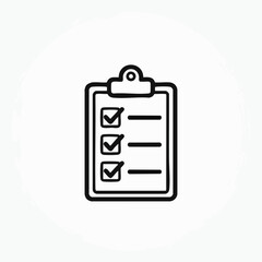 Fototapeta premium checklist clipboard icon task list symbol verification sign.