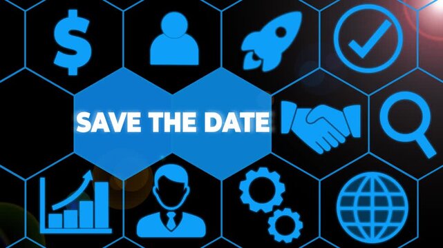 Writing note showing Save The Date. Business concept for remember not schedule anything else on this day Picture photo system network scheme modern smart device