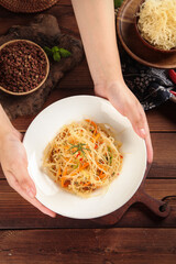 Fresh Crispy Noodles with Vegetables - Qingdao Traditional Specialty Dish
