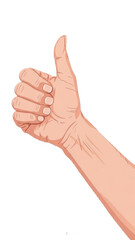 Hand Showing Peace Sign for Positive Gesture