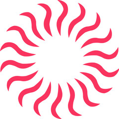 Sunburst Icon with Radial Lines Representing Energy