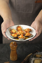 Steamed Abalone with Garlic and Spicy Flavors - Fresh Seafood Dish