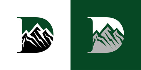 Minimal D Mountain Peak Logo.eps