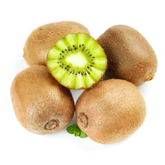 Fresh Kiwifruit Still Life - Whole and Sliced, China