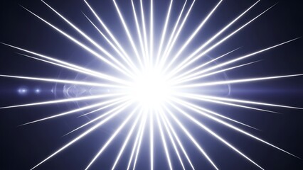 Radiant starburst effect with bright white lines converging on a central light source