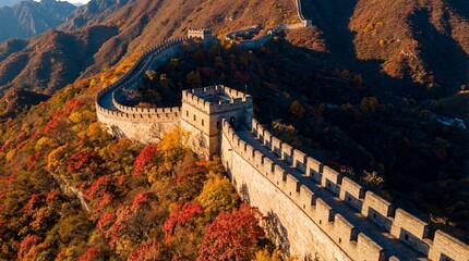 The magnificent scenery of the Great Wall of China