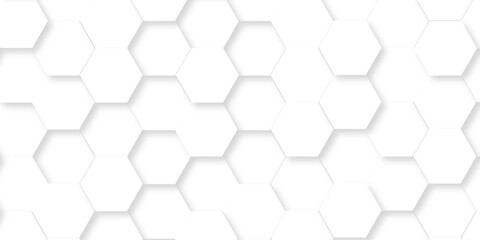 Naklejka premium White abstract hexagonal paper background. Luxury White grid Pattern. Futuristic emboss honeycomb mosaic white background. geometric mesh cell texture. modern futuristic wallpaper.