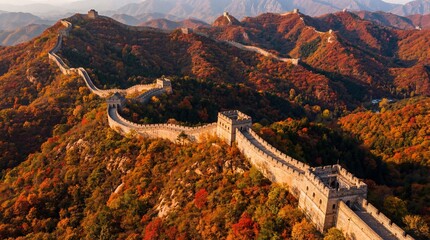 The magnificent scenery of the Great Wall of China
