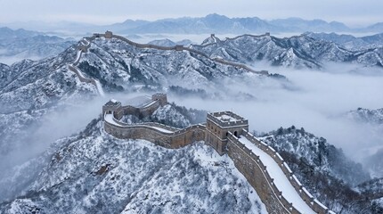 The magnificent scenery of the Great Wall of China