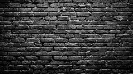 Dark Textured Brick Wall Background with Silver Toned Highlights