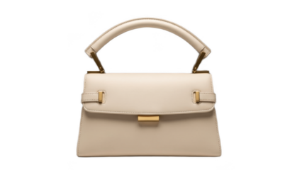 Sophisticated cream architectural top handle satchel with elevated bar hardware, structured body and clean flap, a refined statement handbag for work, meetings, events and polished outfits

