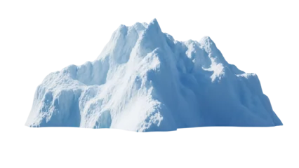 Gardinen Gletscher Snowy mountain isolated PNG on transparent background, winter landscape with ice peak for design and compositing, cold environment  © Daniel