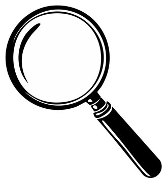Magnifying Glass Illustration, Search Tool, Research Concept, Investigation, Detection