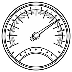 Fototapeta premium Vintage Industrial Gauge Dial with Needle and Measurement Markings