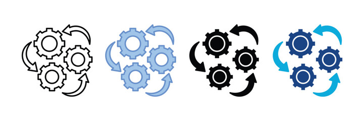 Processing Icon Set Multiple Style Collection