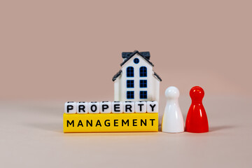 Concept of property management created with toys and blocks.