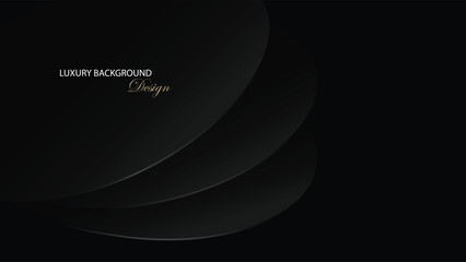 Abstract background vector design. Black background with shape and line decoration. Suit for banner, backdrop, award, billboard and others