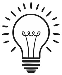 Light Bulb Illustration Idea Concept Thinking Bright Spark Innovation Creativity Design
