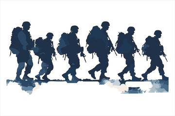 Soldier marching silhouette Images