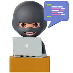 Professionally rendered 3D icon of Hacking illustrating cybersecurity, encryption, and digital protection concepts. Ideal for apps, websites, fintech, cloud systems, and modern UI design.
