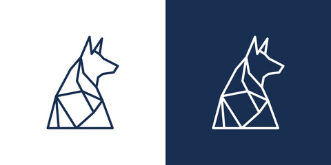 Modern Wolf Line Art Logo.eps