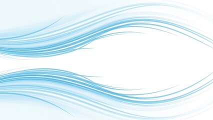 Fototapeta premium Abstract Blue Swirls Flowing Gracefully on White Background.