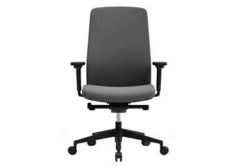 A modern office chair on a transparent background, ideal for workspace design concepts