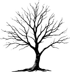 Obraz premium Environmental Awareness Design Half Bare Tree Climate Impact