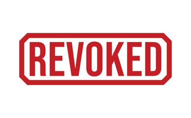 A large red stamp with the word REVOKED in bold capital letters