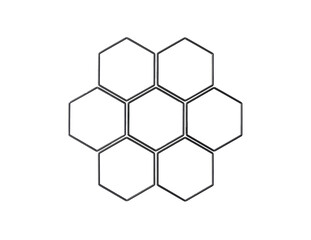 Hexagonal Honeycomb Pattern Vector Illustration