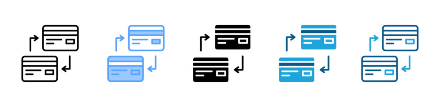 International Payment icon set multiple style collection