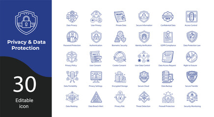 privacy-data-protection-line-icons-modern-blue-ui-outline-vector.