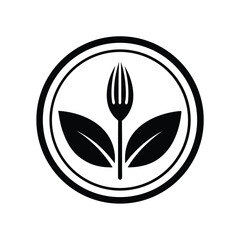 organic eco food leaf icon