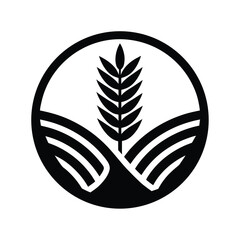 organic farming wheat icon