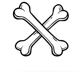 Obraz premium Crossed bones vector illustration for Halloween or animal theme decoration
