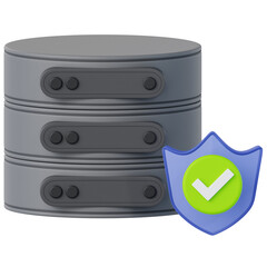 Professionally rendered 3D icon of Server Protection illustrating cybersecurity, encryption, and digital protection concepts. Ideal for apps, websites, fintech, cloud systems, and modern UI design.