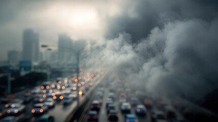 Smog city traffic