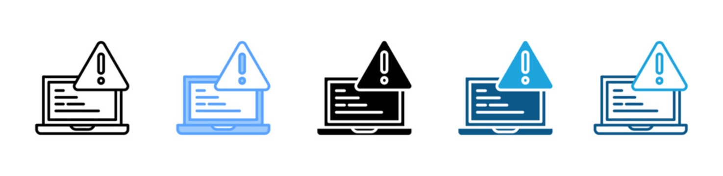 Alert icon set multiple style collection