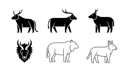 Fototapeta premium Cute Animal Set Illustration for Kids and Creative Design