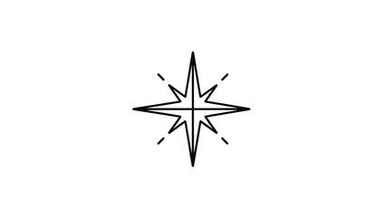 Black and white starburst compass symbol. © Raffi
