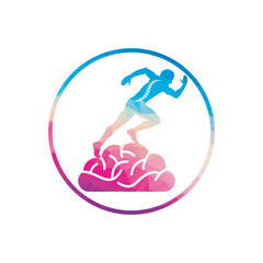Brain Runner Logo physio logo design