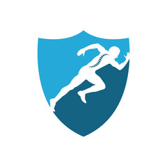 Brain Runner Logo physio logo design