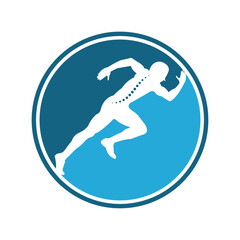 Brain Runner Logo physio logo design