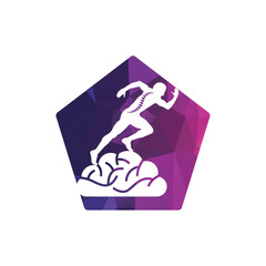 Brain Runner Logo physio logo design