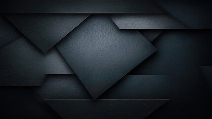 Abstract Dark Geometric Composition with Rust and Light Blue Accents and Textured Surfaces
